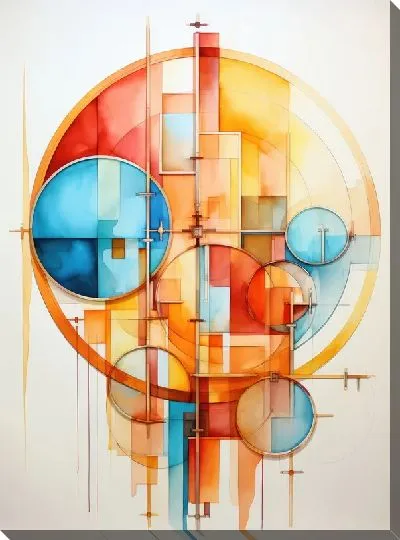 Картина маслом Арт круги №103