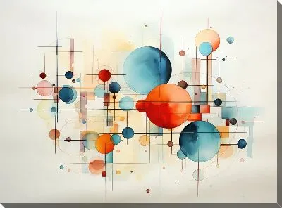 Картина маслом Арт круги №105