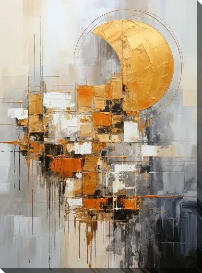 Картина маслом Арт круги №111