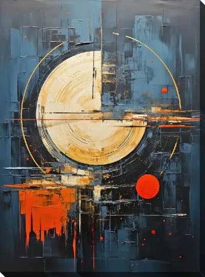Картина маслом Арт круги №112