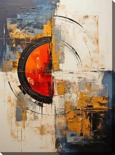 Картина маслом Арт круги №114