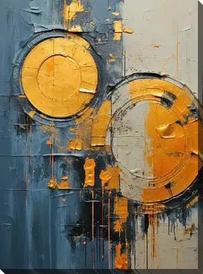 Картина маслом Арт круги №115