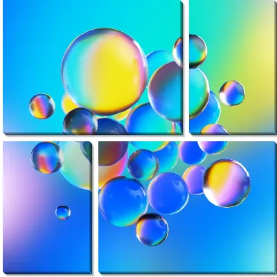 Модульная картина Яркие круги