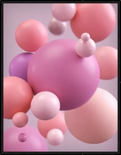 Картина Объёмные розовые круги