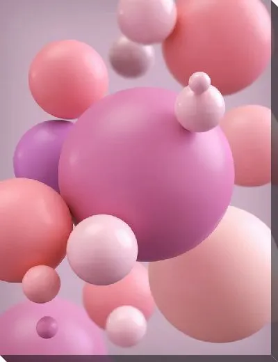 Постер Объёмные розовые круги