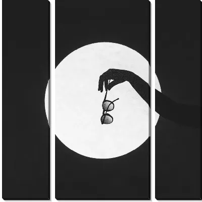 Модульная картина Очки и белый круг