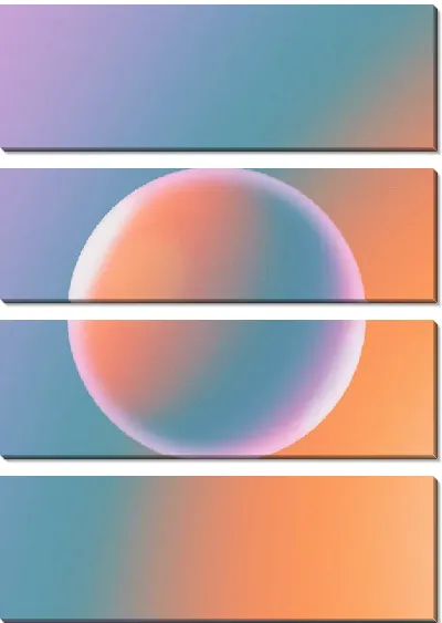 Модульная картина Переливающийся круг