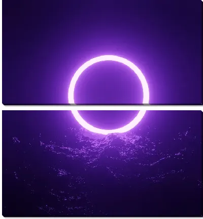 Модульная картина Светящийся круг