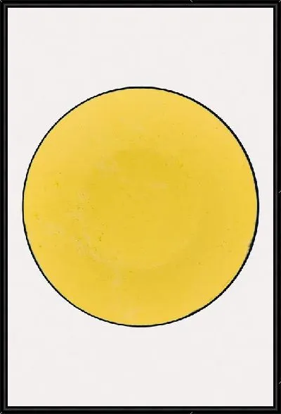 Картина Ярко-желтый круг