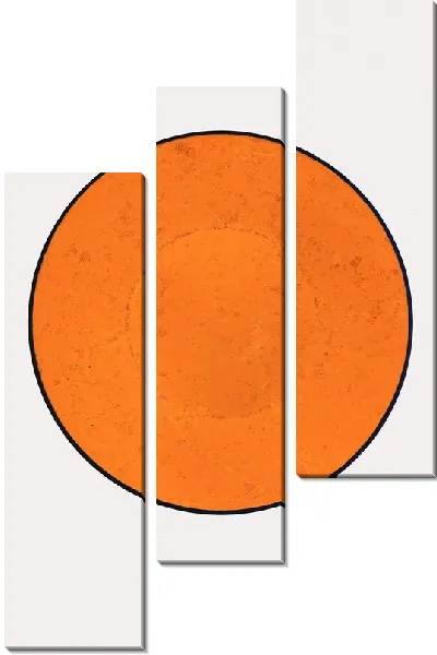 Модульная картина Оранжевый круг