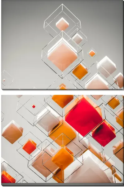 Модульная картина Квадраты №14