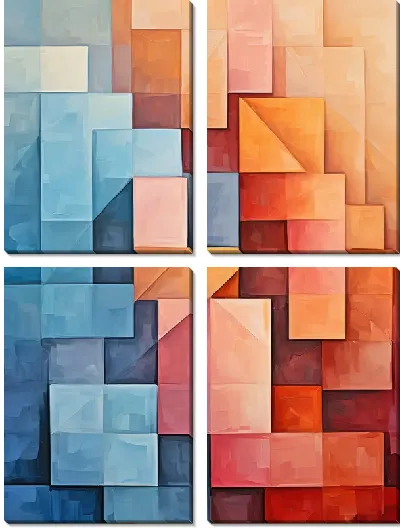 Модульная картина Квадраты №32