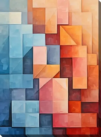 Картина маслом Квадраты №32
