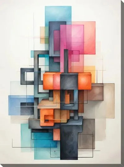Картина маслом Квадраты №34