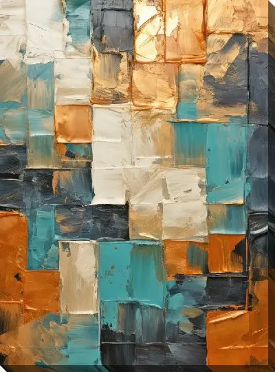Картина маслом Квадраты №35