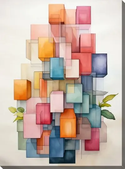 Картина маслом Квадраты №39