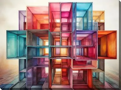 Картина маслом Квадраты №40