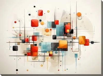 Картина маслом Квадраты №41