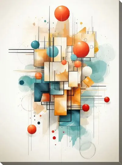 Картина маслом Квадраты №44