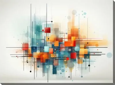Картина маслом Квадраты №45