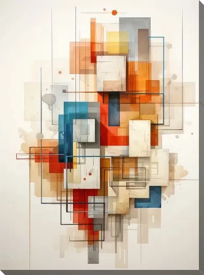 Картина маслом Квадраты №46