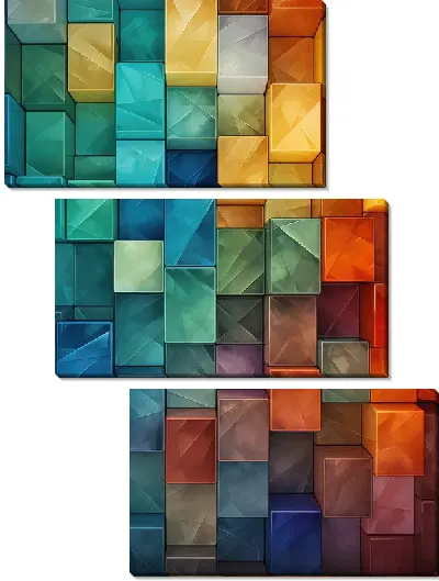 Модульная картина Квадраты №51