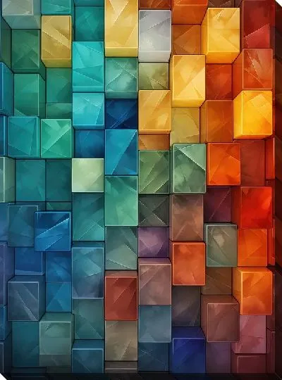 Картина маслом Квадраты №51