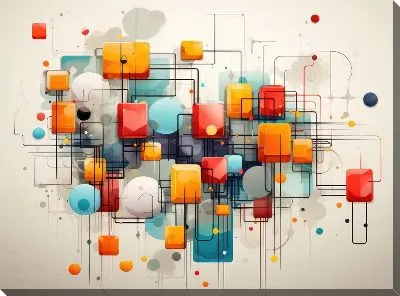 Картина маслом Квадраты №52