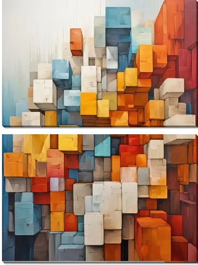 Модульная картина Квадраты №54