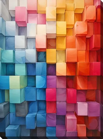 Картина маслом Квадраты №57