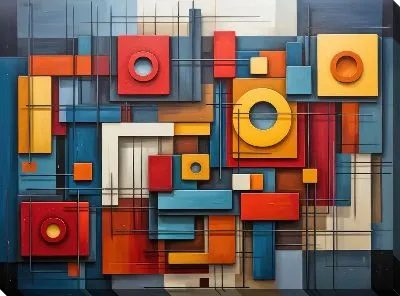 Картина маслом Квадраты №59