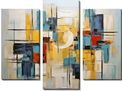 Модульная картина Квадраты №60