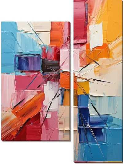 Модульная картина Квадраты №64