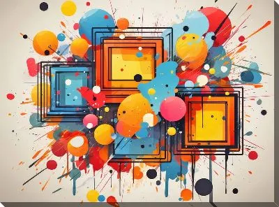 Картина маслом Квадраты №66