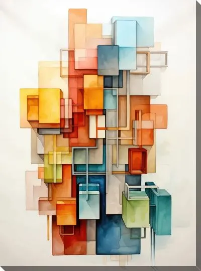 Картина маслом Квадраты №69