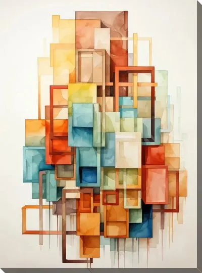 Картина маслом Квадраты №70