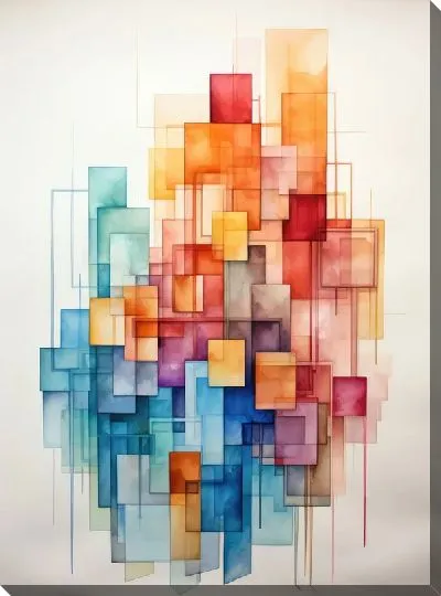 Картина маслом Квадраты №71