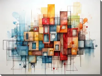 Картина маслом Квадраты №72