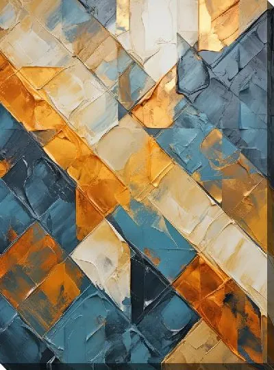 Картина маслом Квадраты №74