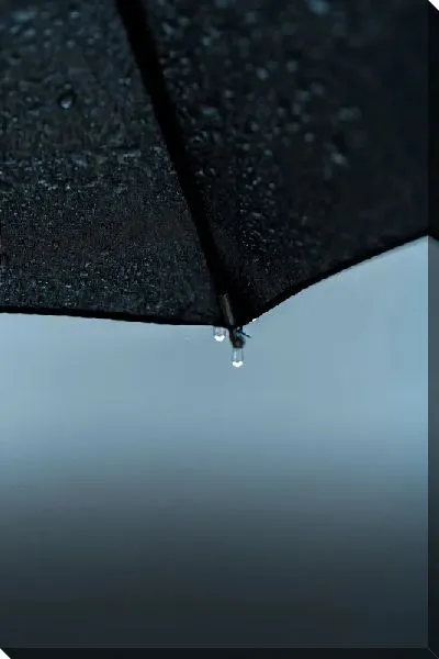 Постер Черный дождь и капли дождя