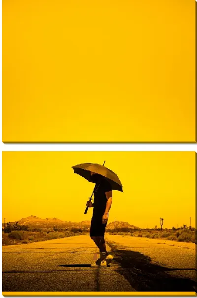 Модульная картина Под зонтом №2