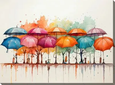 Картина маслом Арт зонты №1