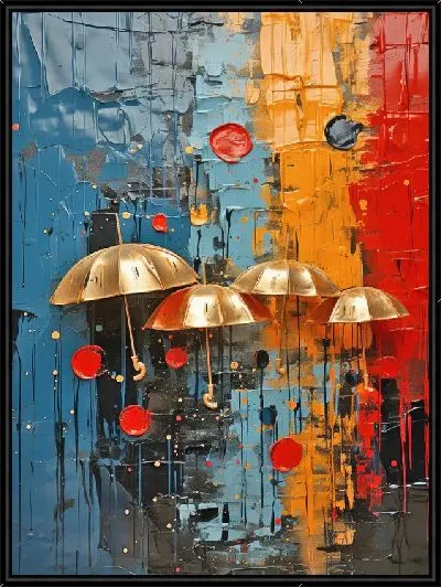 Картина Арт золотые зонты №3