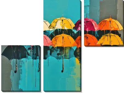 Модульная картина Арт зонты №6