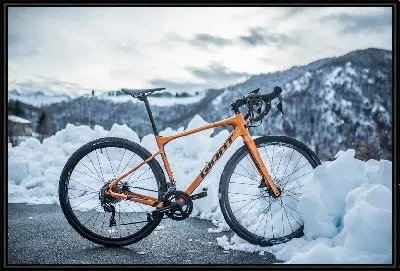Картина Велосипед зимой