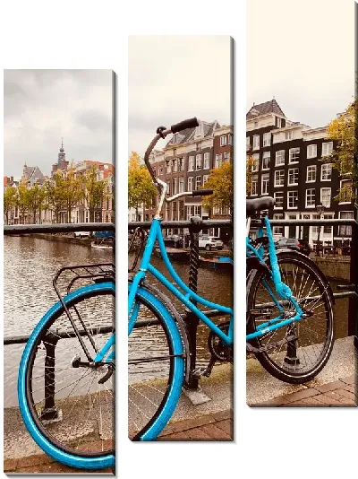 Модульная картина Амстердамский велосипед
