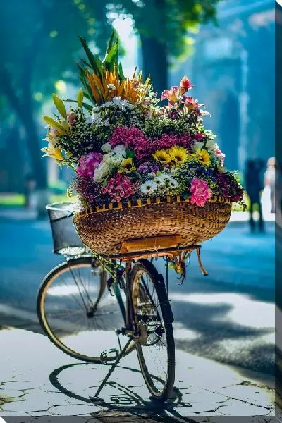 Постер Велосипед с цветами №2