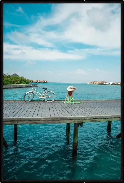 Картина Велосипед на пирсе №2