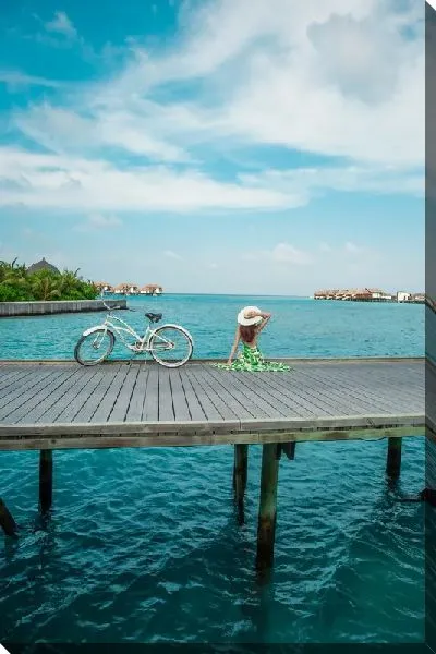 Постер Велосипед на пирсе №2