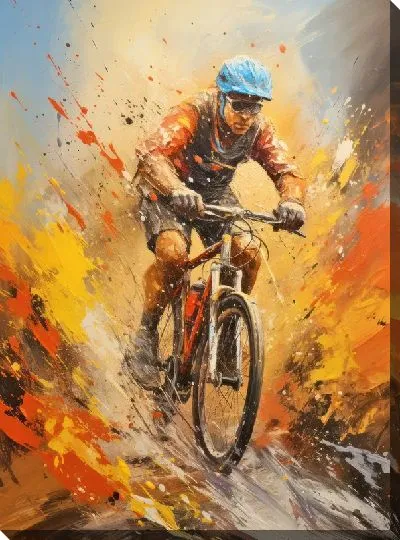 Постер Велосипедист в стиле арт №38